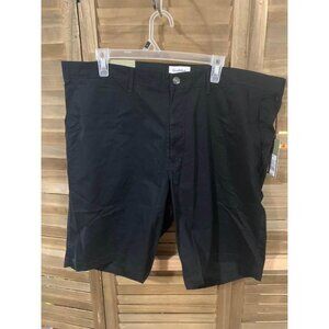 NWT Goodfellow Linden Flat Front Shorts Mens Size 42 Knee Length Black